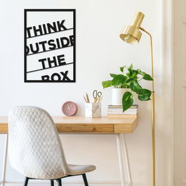 Wallity Think Outside The Box Accesorio de pared de metal Negro